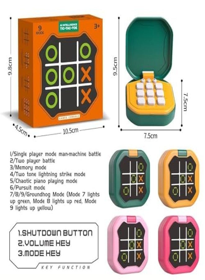 WOLTAX AI Intelligence Tic Tac Toe Handheld Game Console, 9 Mode Portable Smart Puzzle Memory Training Toy, Multicolor, Ages 3+ - Image 2